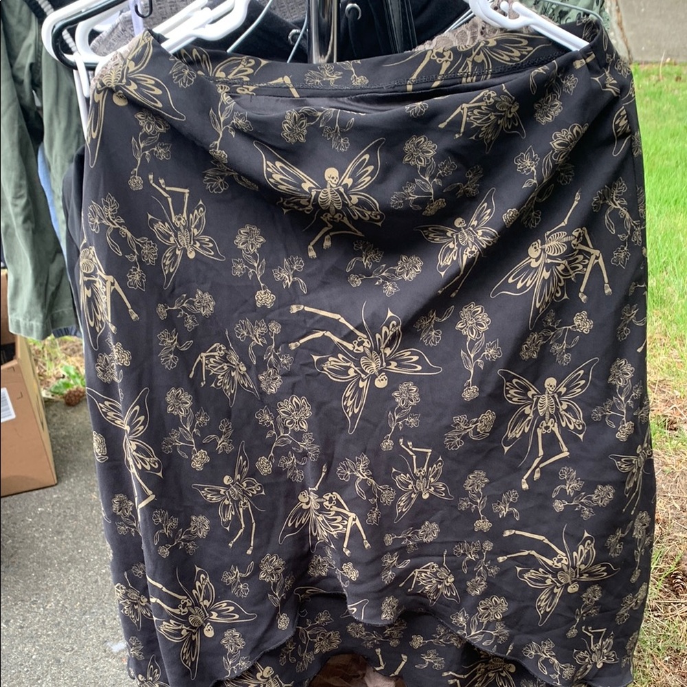 Black and Gold Fairy Print Skirt